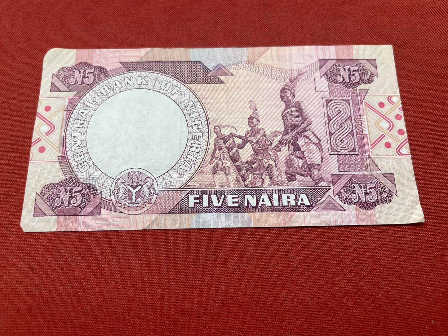 Central Bank of Nigeria 5 Naira Serial 060196 