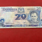 Tanzania Benku Kuuya 20 Shilingi Serial DR676431