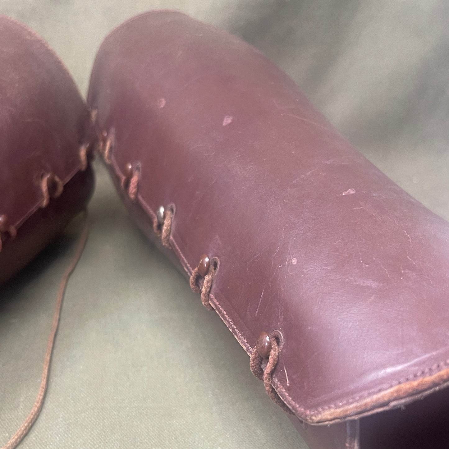 WW1 Pair Brown Leather Officers Gaiters