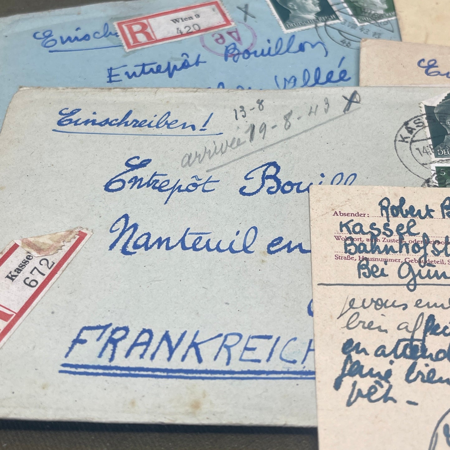 WW2 Personal Letters from Germany to address in France