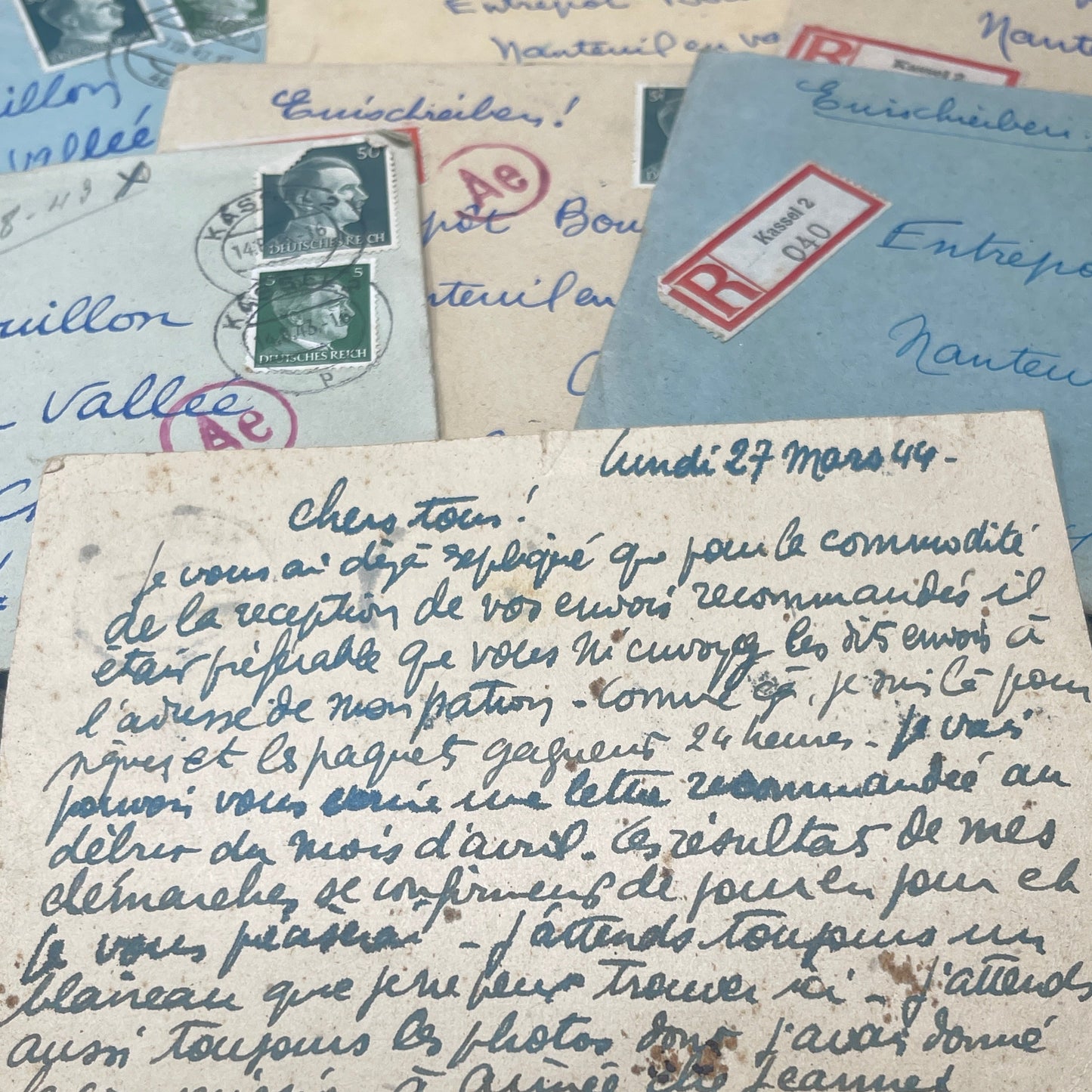 WW2 Personal Letters from Germany to address in France