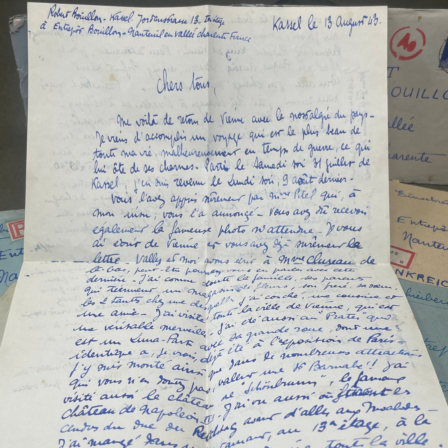 WW2 Personal Letters from Germany to address in France