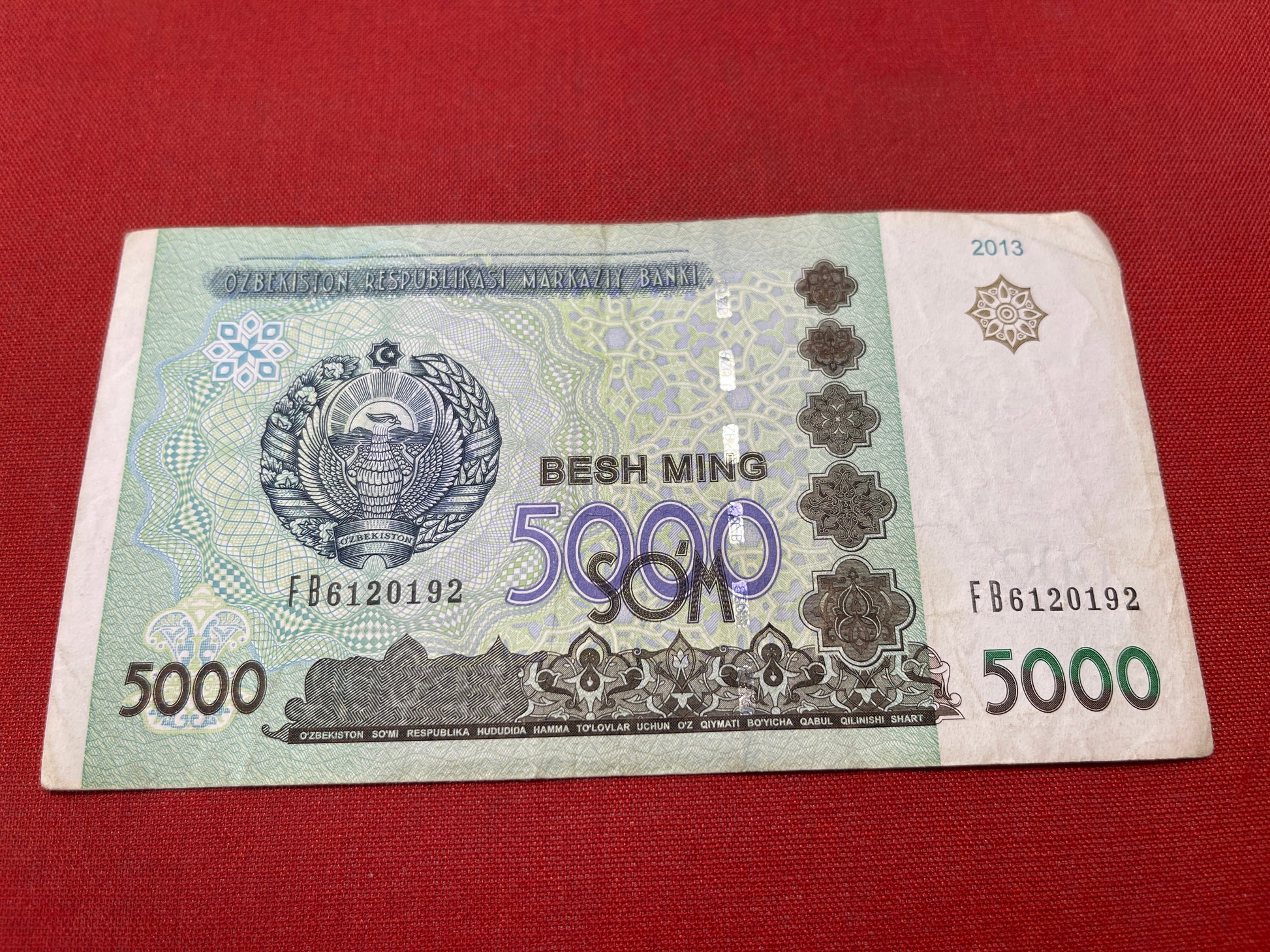 Central Bank of Uzbekistan 5000 So'm 6120192