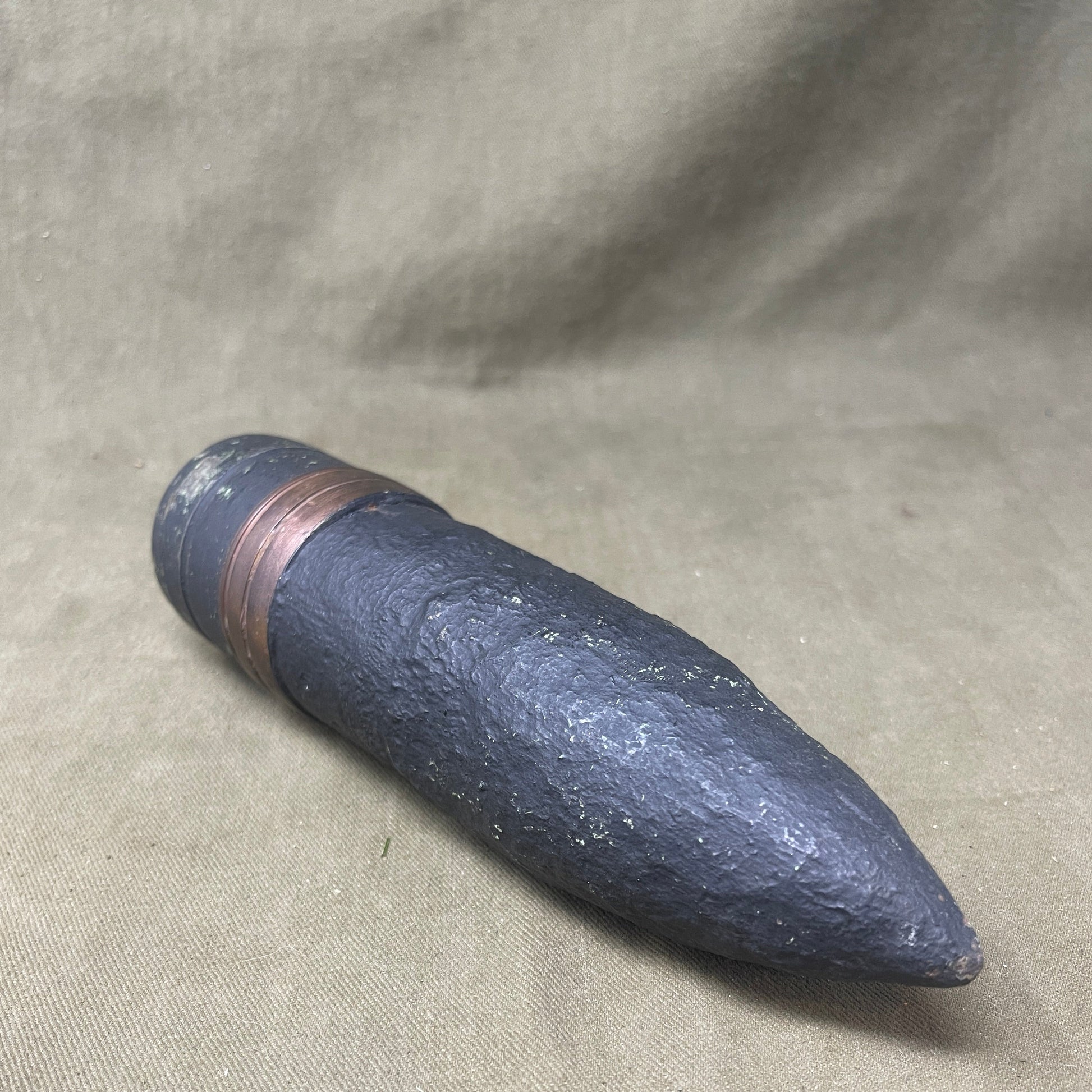 British 6 Pdr (57mm) Common Pointed Explosive Shell with Base Fuze.