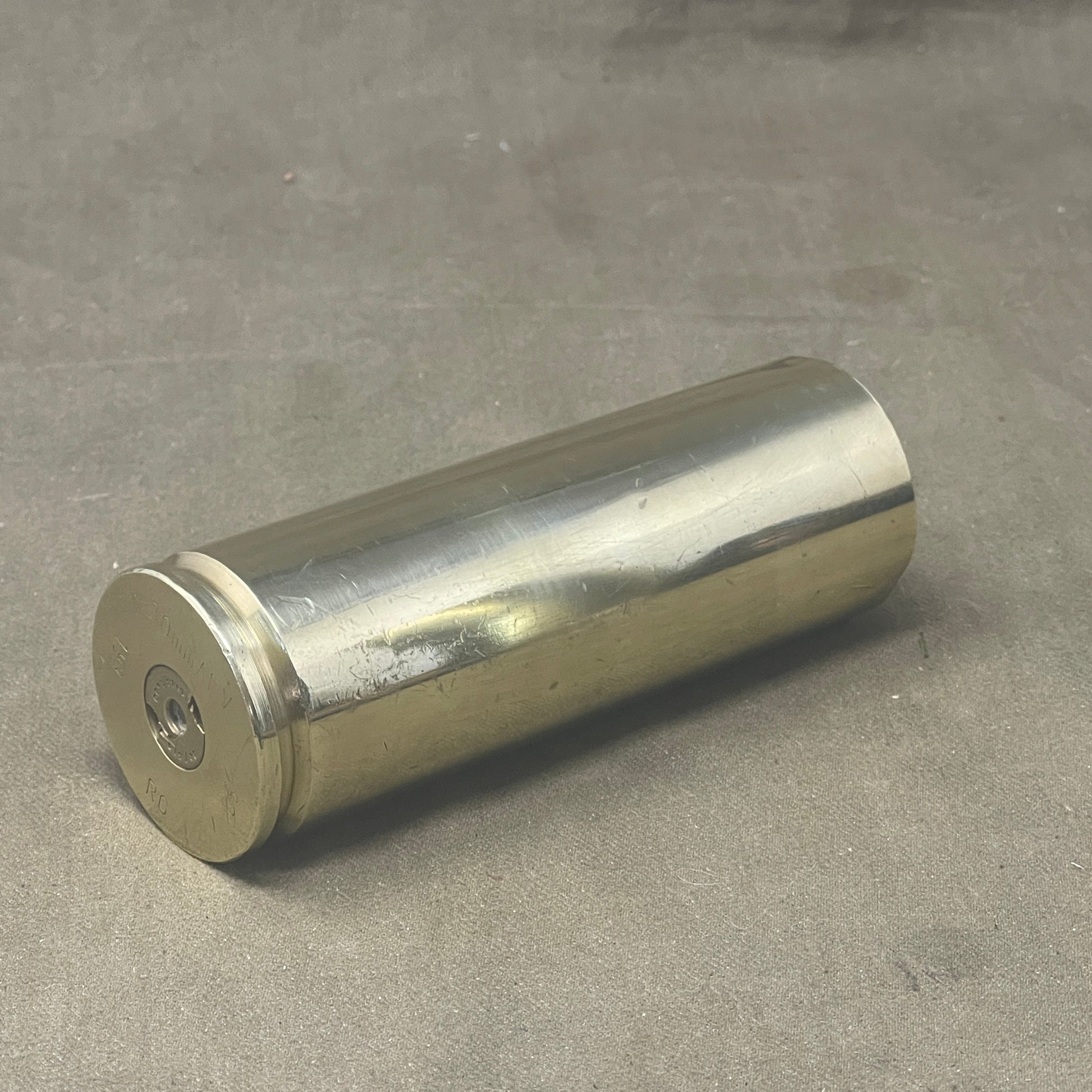 British 30mm AFV CBrass CArtridge Case , cut down to make a Pen Holder