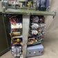 Electrical component with wiring and connectors on a beige background