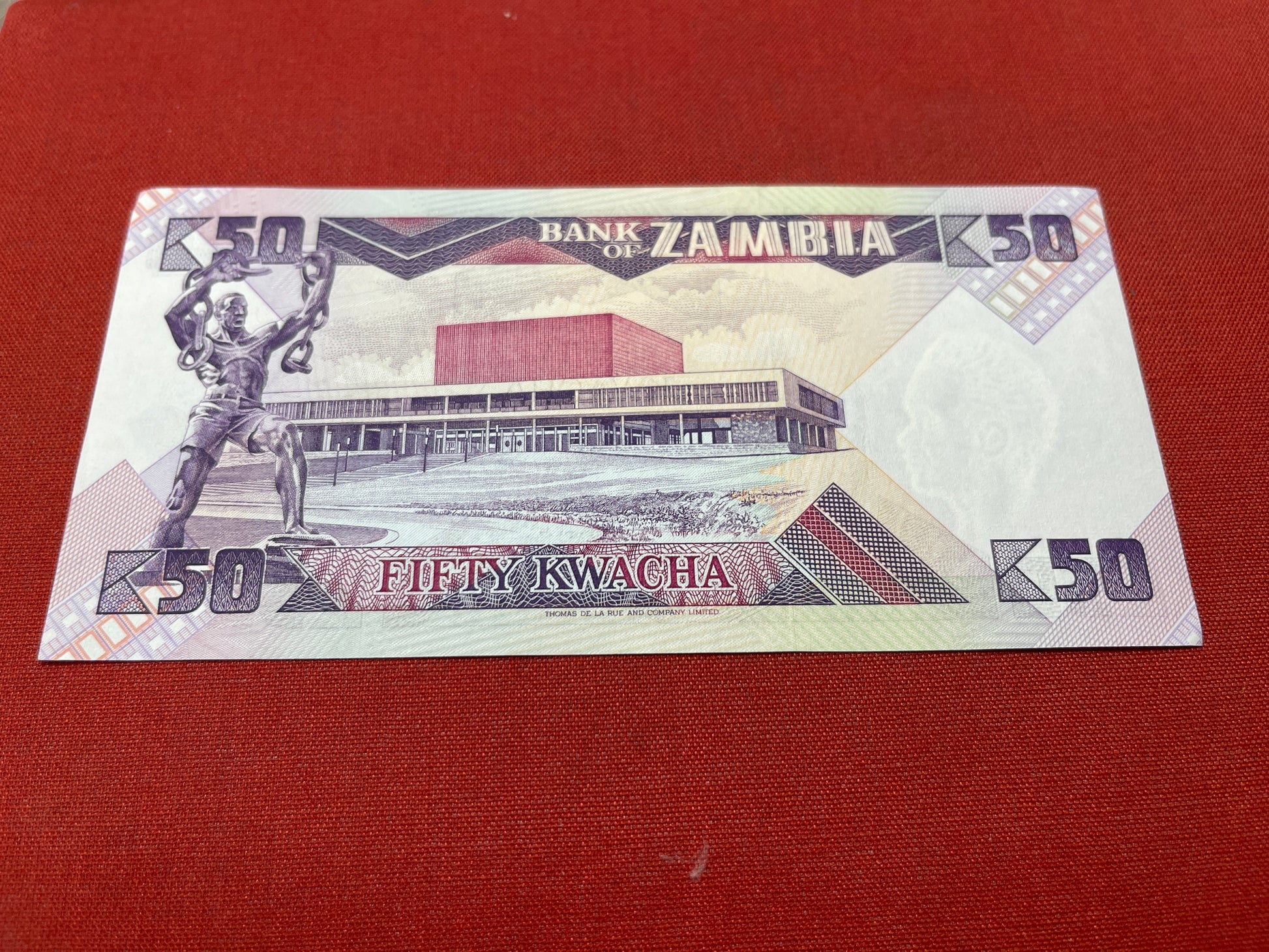 Bank of Zambia 50 Kwacha Serial A/F 9841069