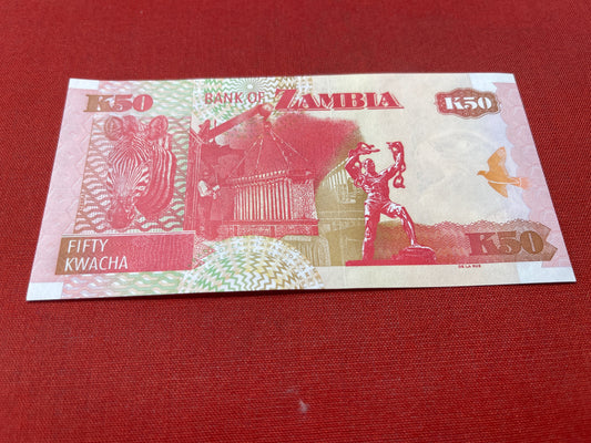 Bank of Zambia 50 Kwacha Serial 