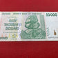 Zimbabwe 50000 Dollar Banknote