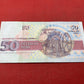 Bulgarian 50 Leva Banknote  Serial AM7032852