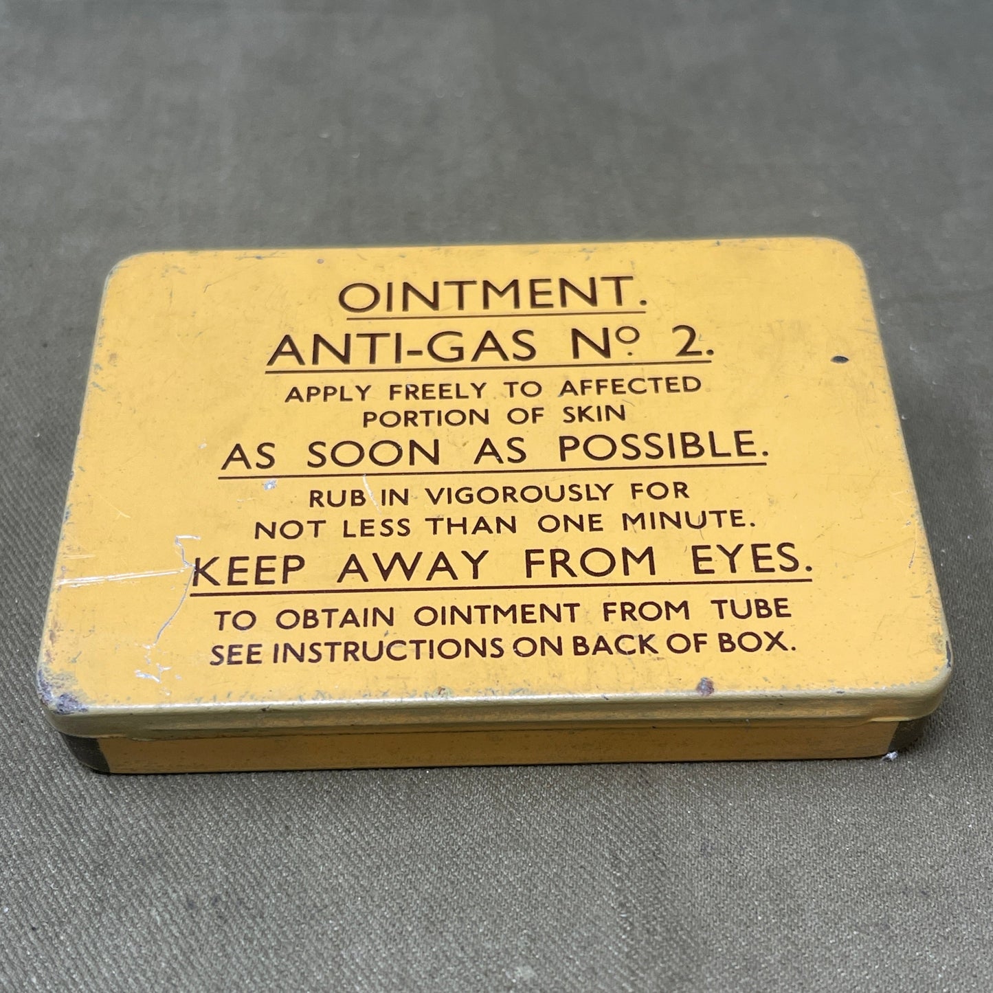 Vintage WW2 Ointment Anti-Gas No 2