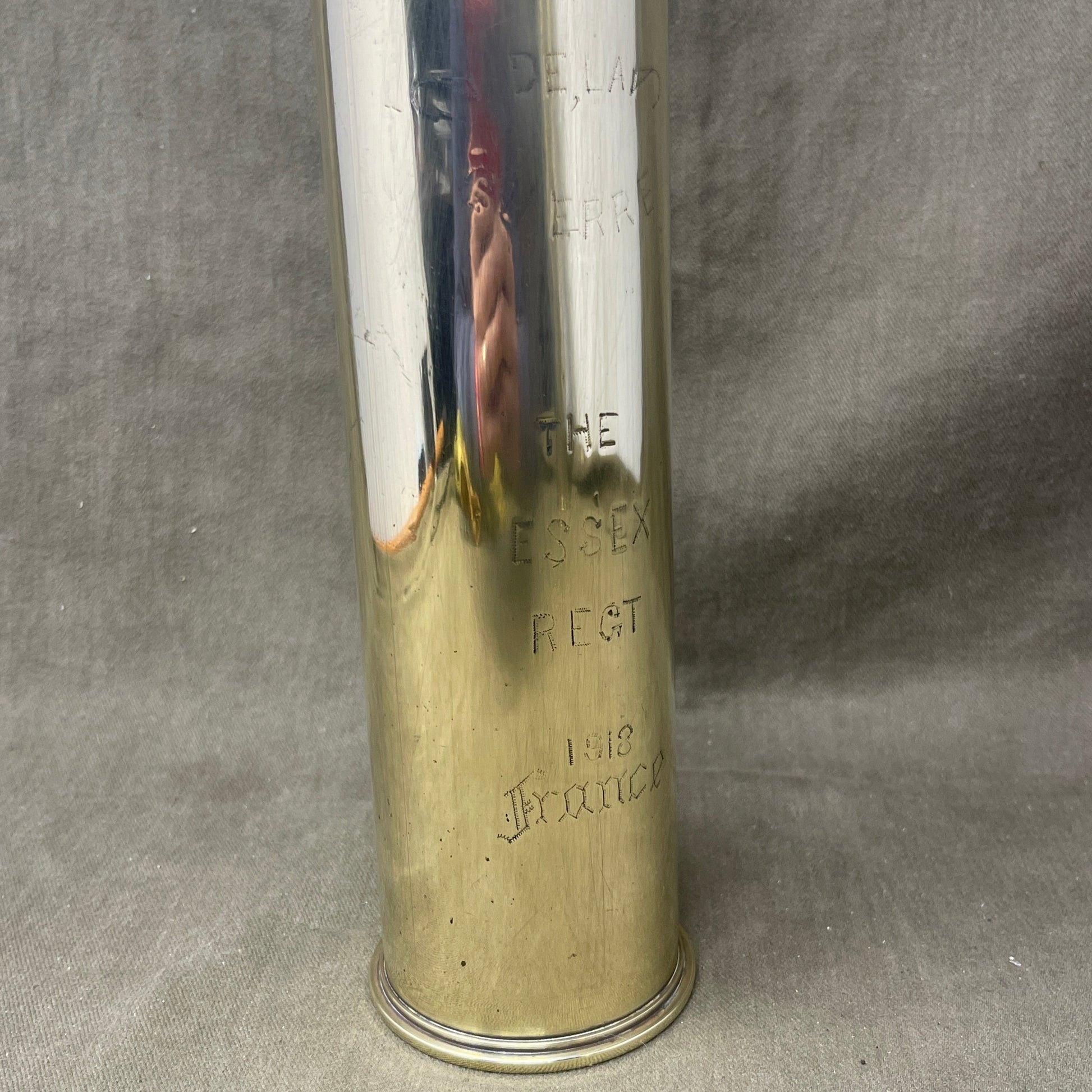 British 6Pdr MKIII Brass Shell Case  Dated 1917 Made By Kynoch