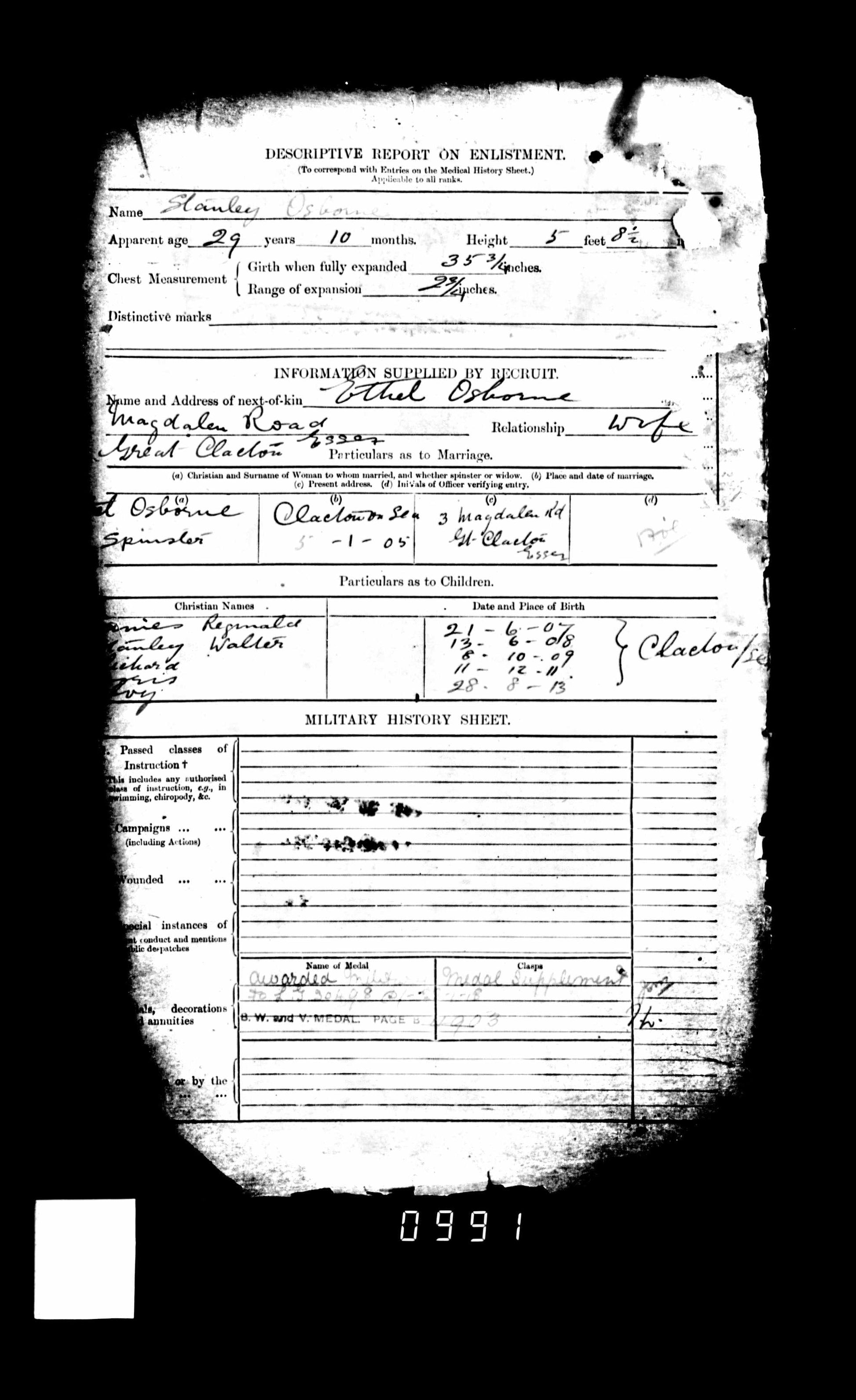 ww1 soldiers service record