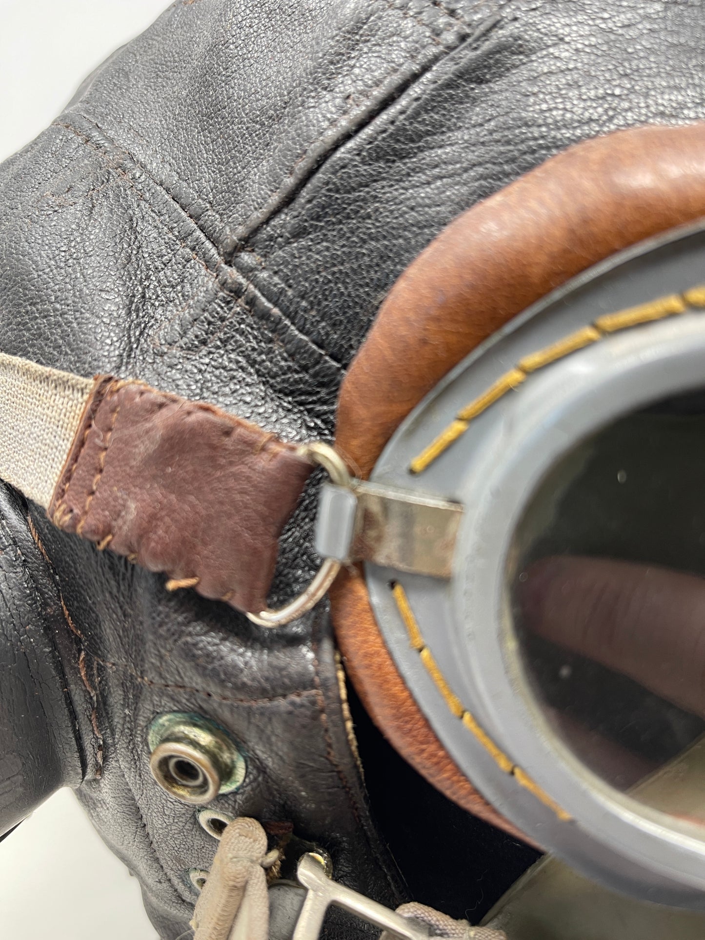 Flying Helmet, Type C (wired), Goggles, Flying, Mk VIII