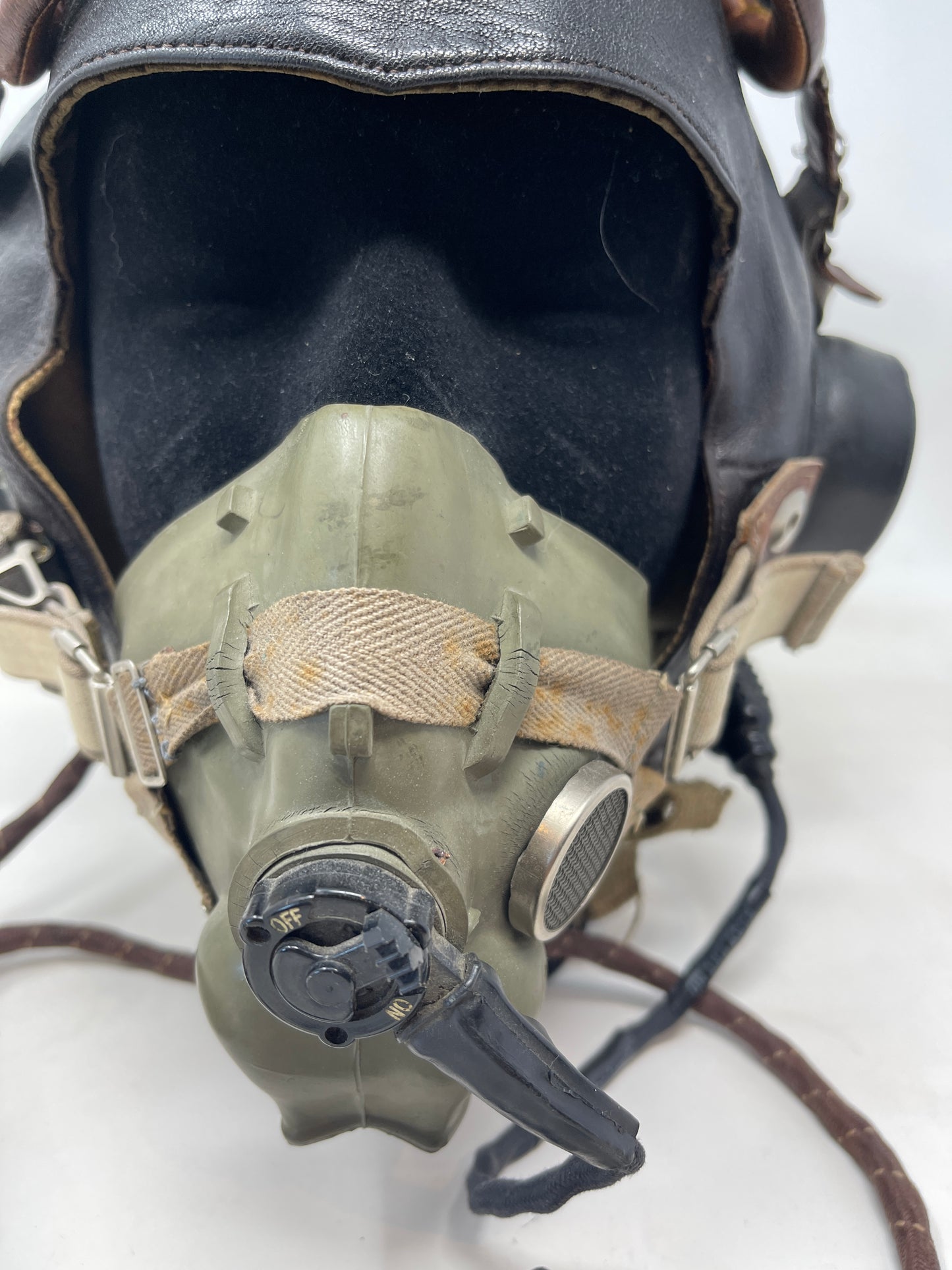 Flying Helmet, Type C (wired), Goggles, Flying, Mk VIII