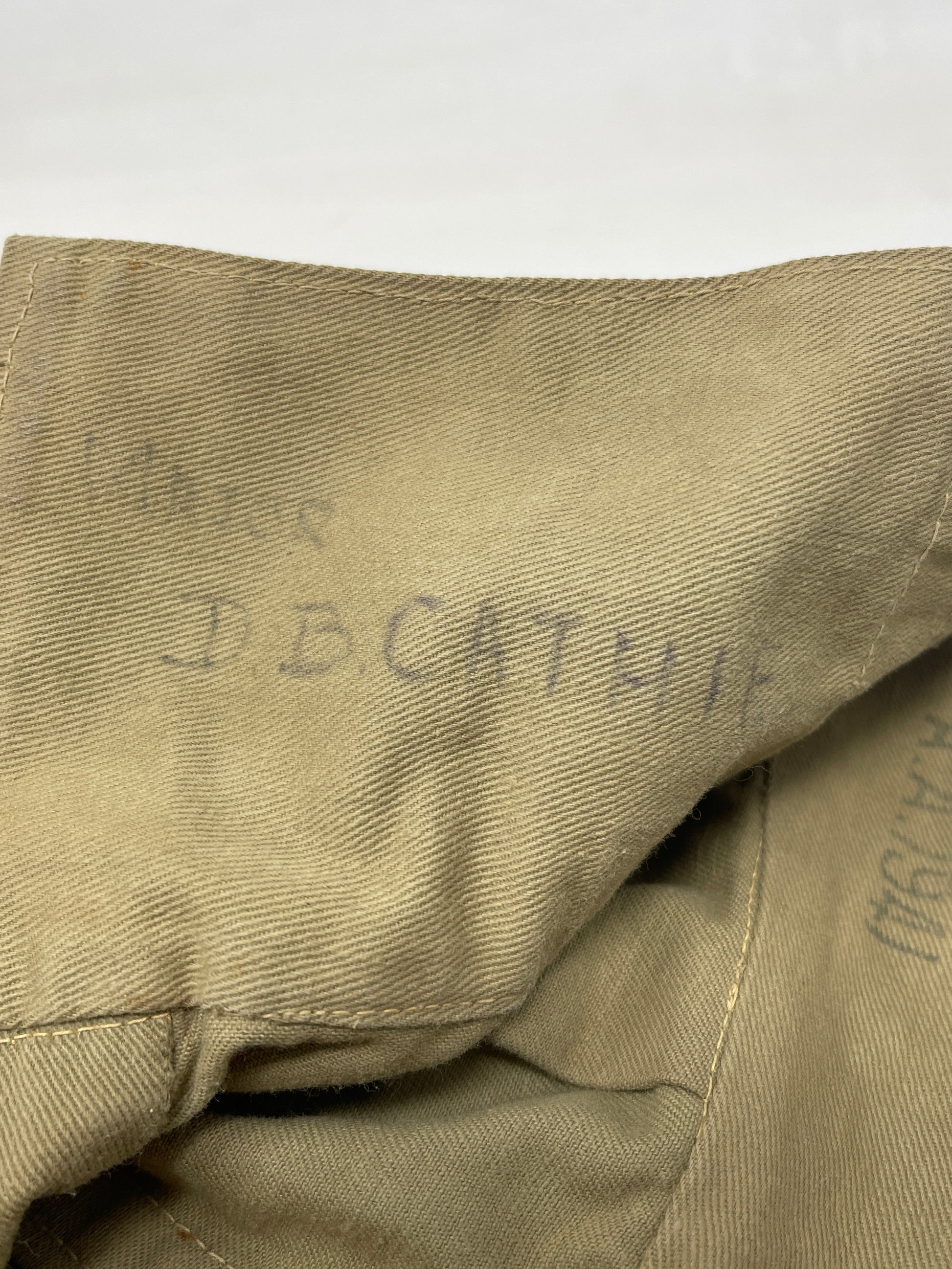 inside view of ww2 KD British shorts