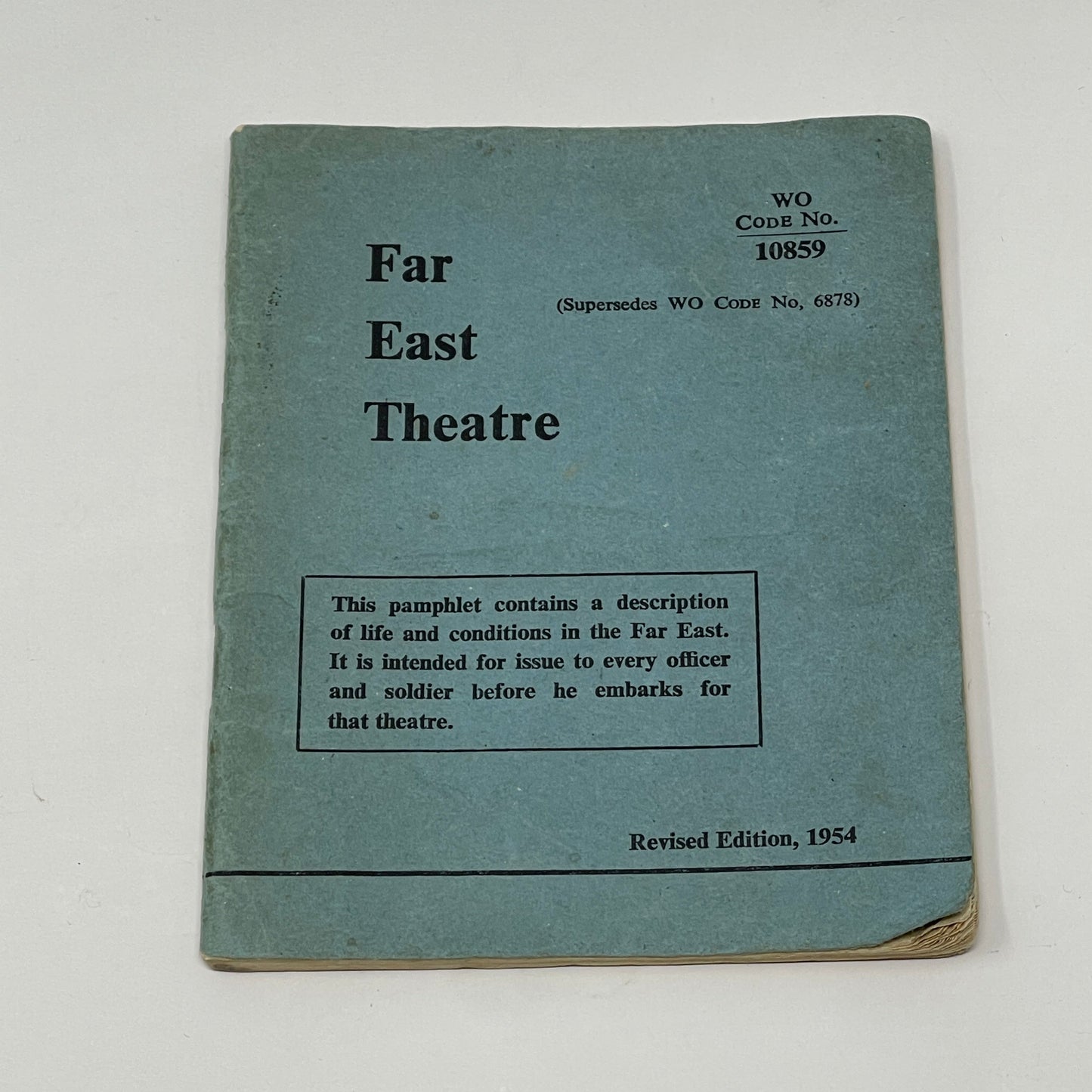 WO Code No 10859 Far East Theatre Pamphlet 1954