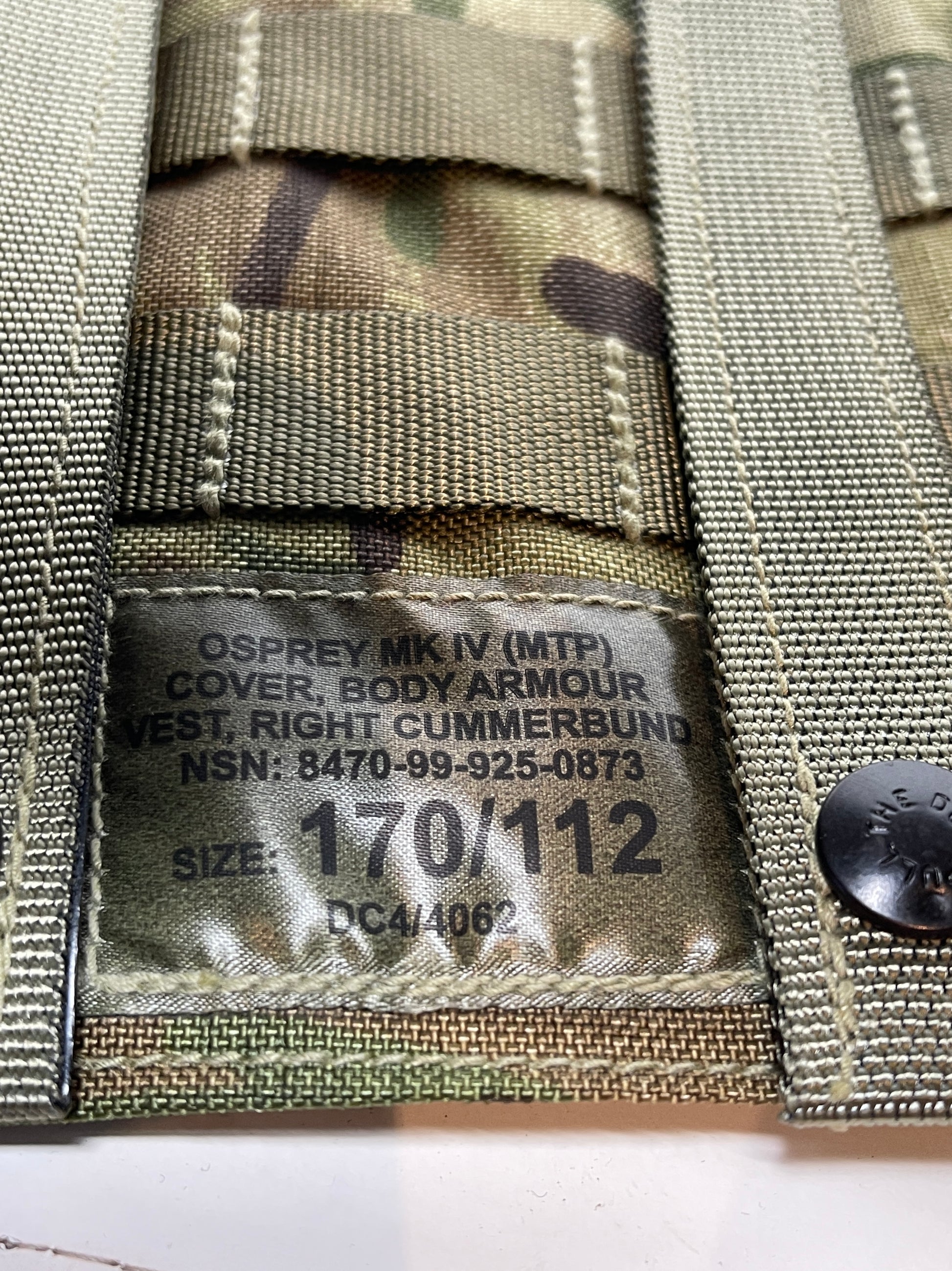 British Army Osprey Mk1V Cover Body Armour Cummerbund