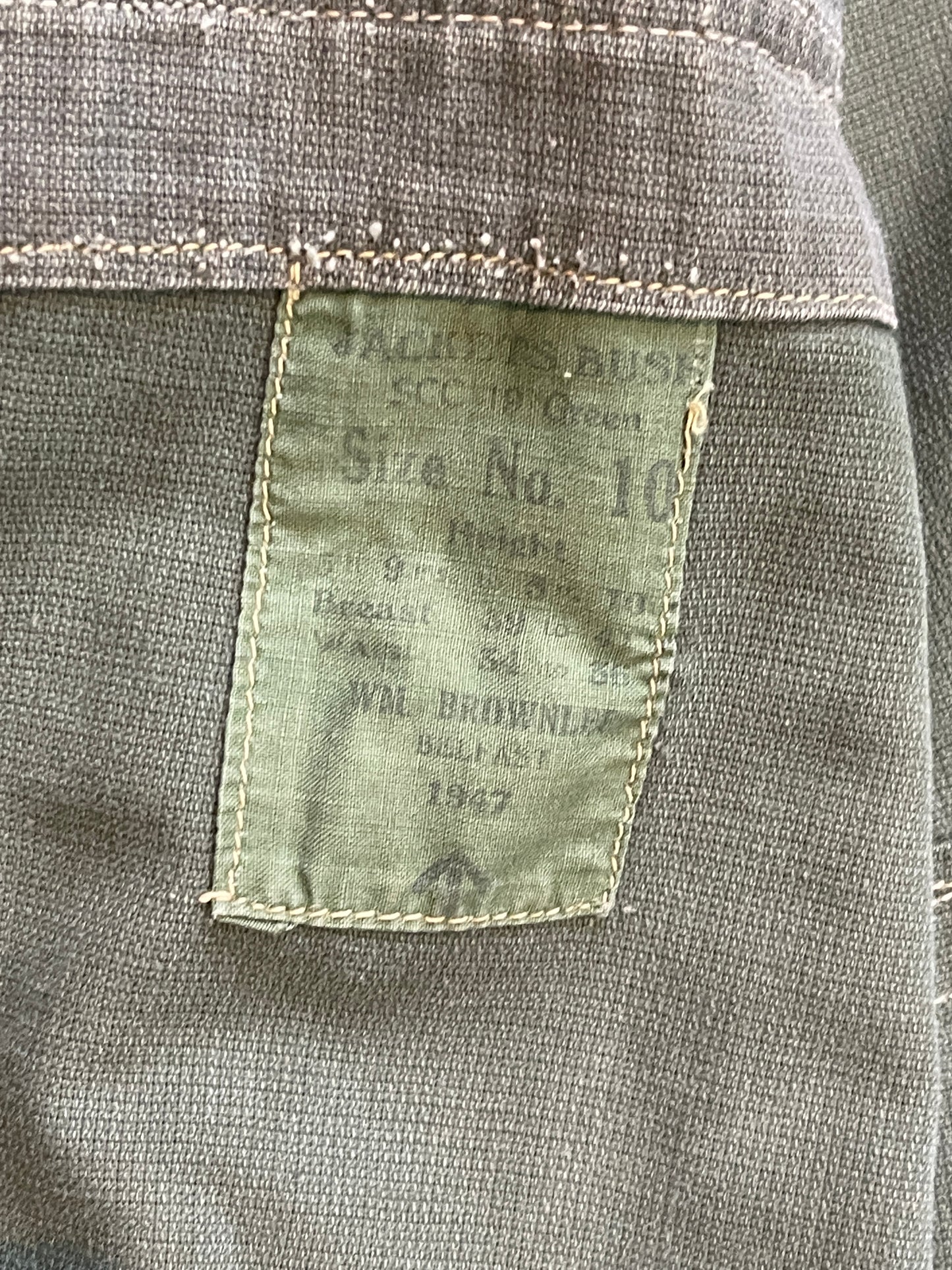 Bush Shirt Dated 1947 with Jungle Rank Slides for a Captain