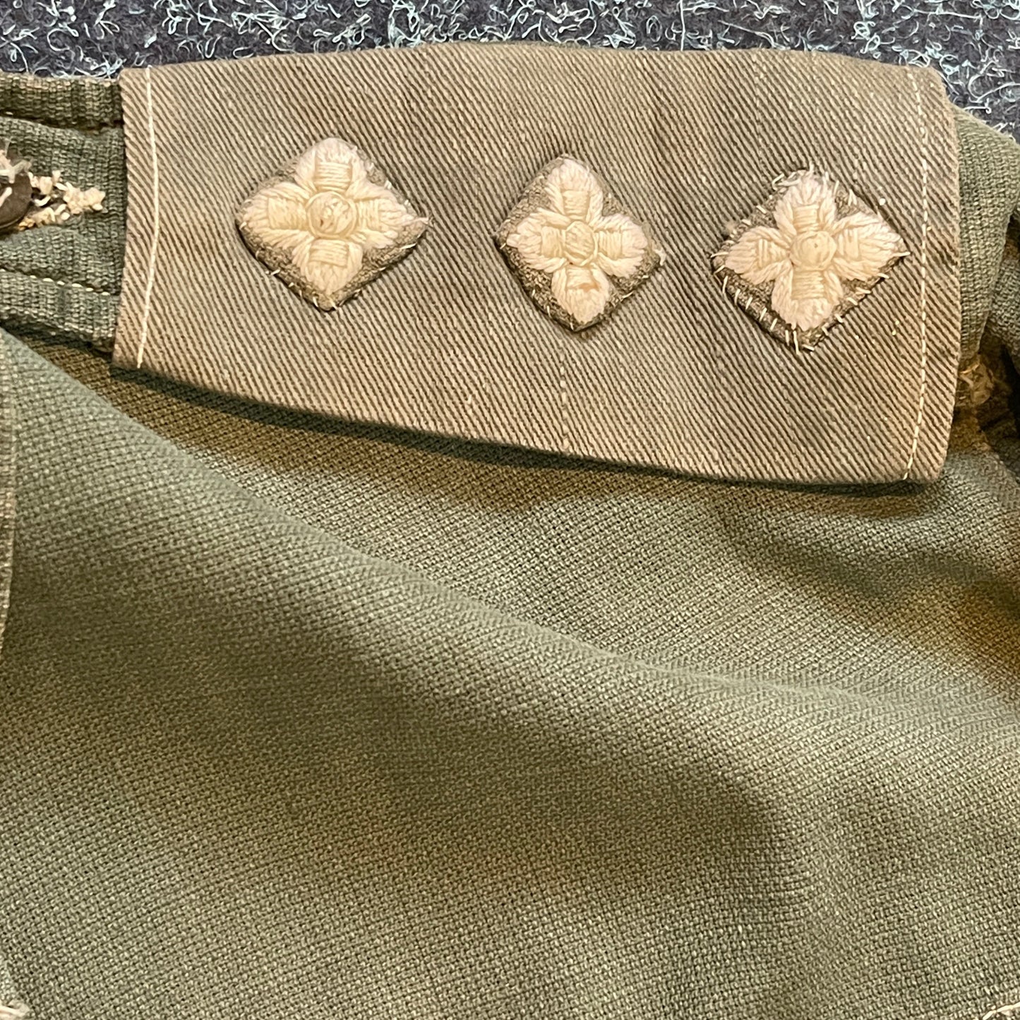 Bush Shirt Dated 1947 with Jungle Rank Slides for a Captain