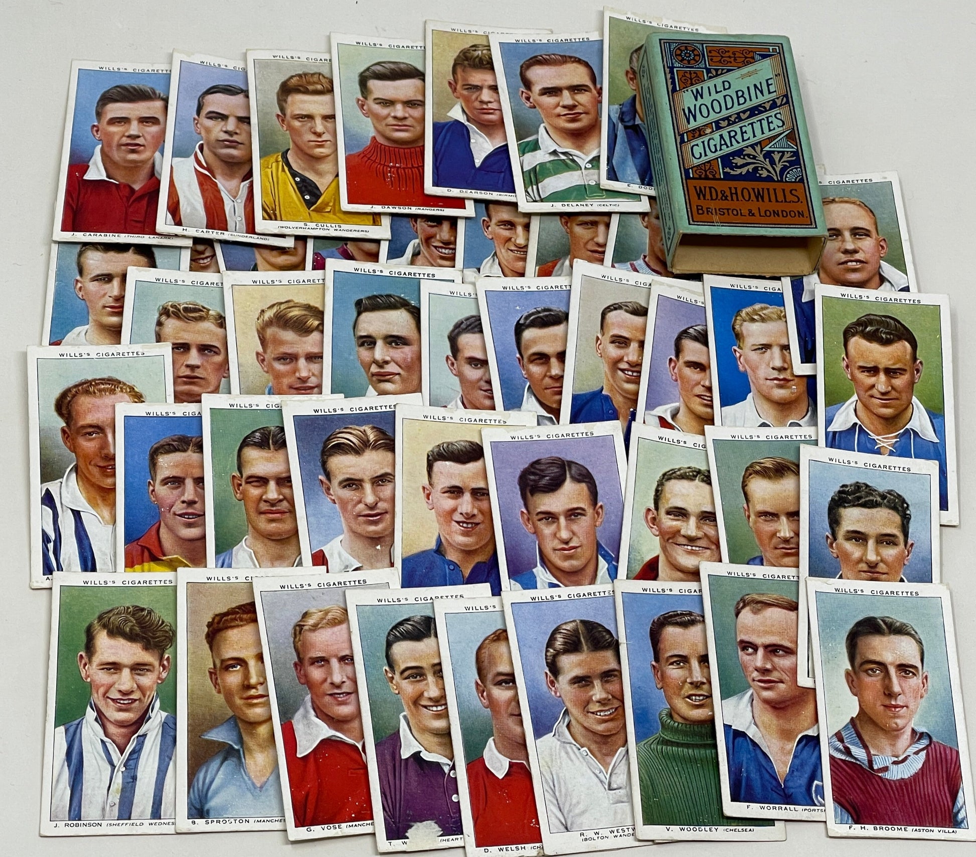 Cigarette Cards of Football Players