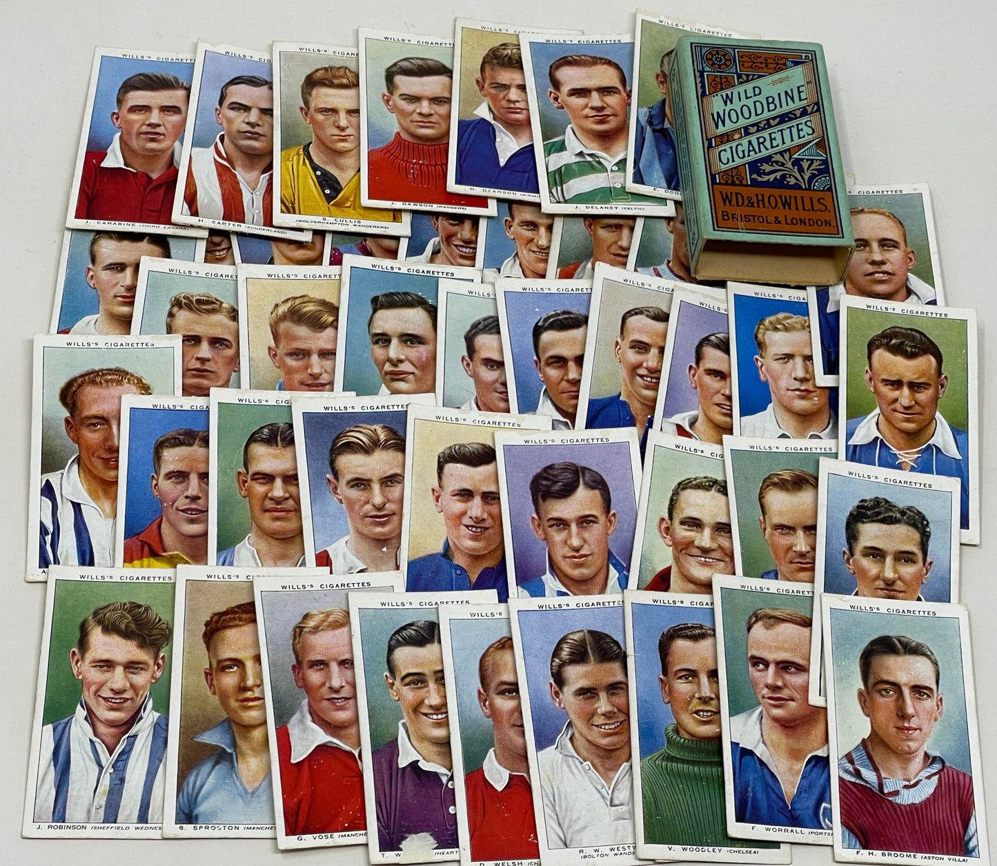 Cigarette Cards of Football Players