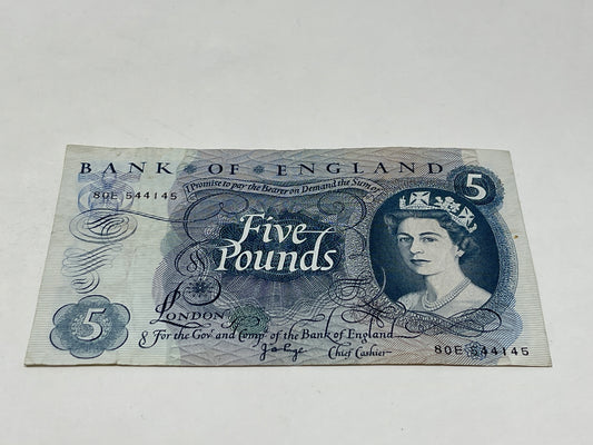 £5 Banknote Signed by Page - First Series,