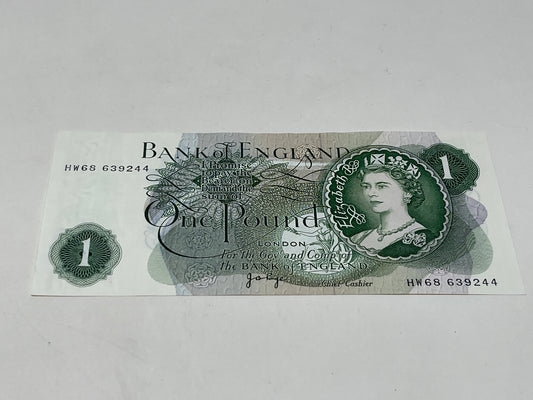 Bank of England One Pound Note J S F Forde