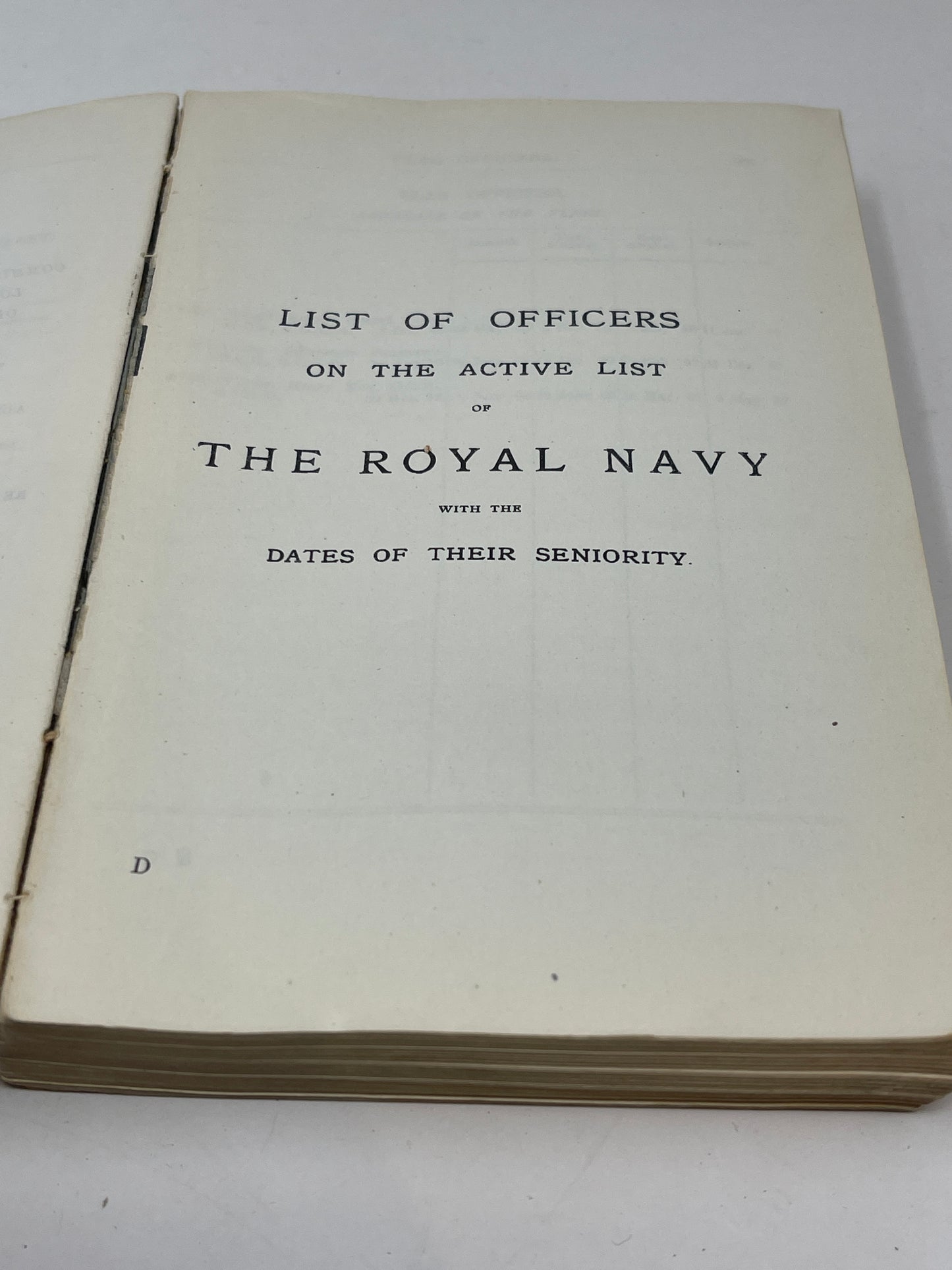 Royal Navy Navy List  October 1909