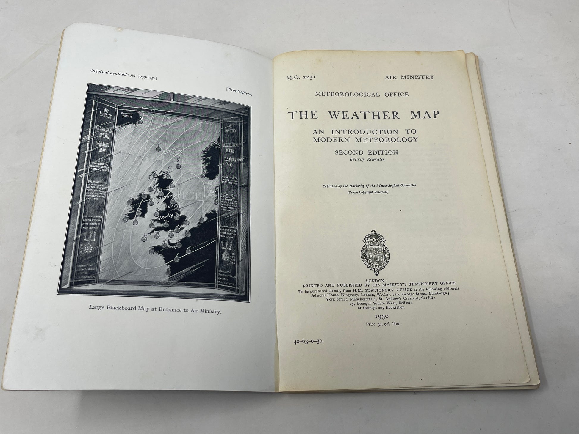 Air Ministry Metrological Office The Weather Map