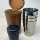 Set of 12 Vintage Stirrup Cups in Leather Case LUCAS