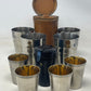 Set of 12 Vintage Stirrup Cups in Leather Case LUCAS