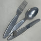 Knife, fork, and spoon set dated 1944