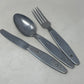 Knife, fork, and spoon set dated 1944