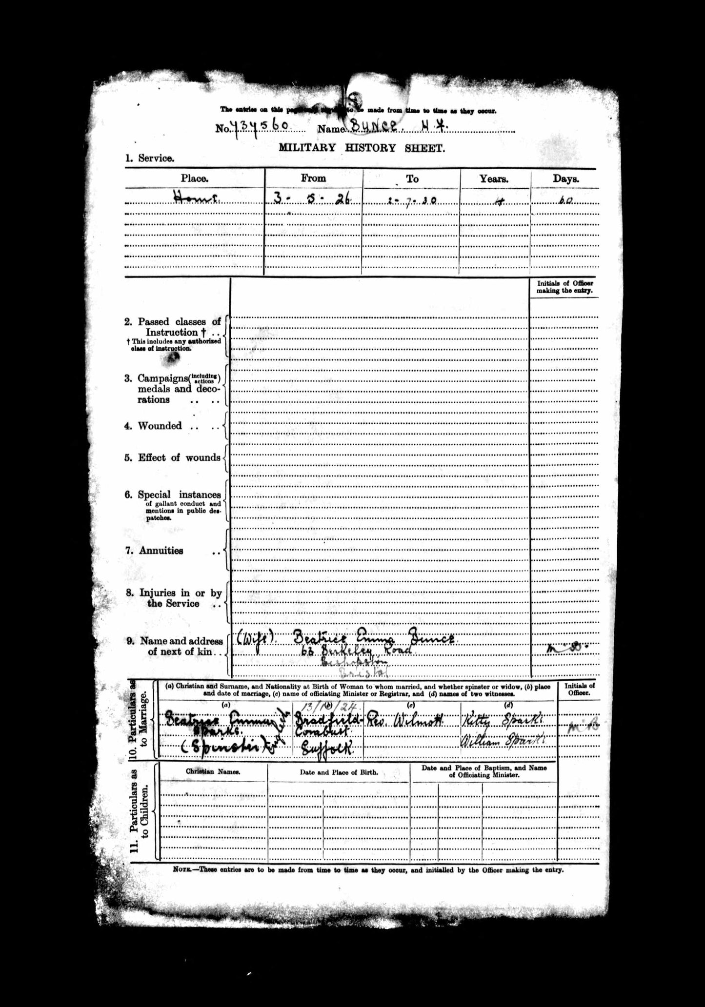 ww1 soldiers service record