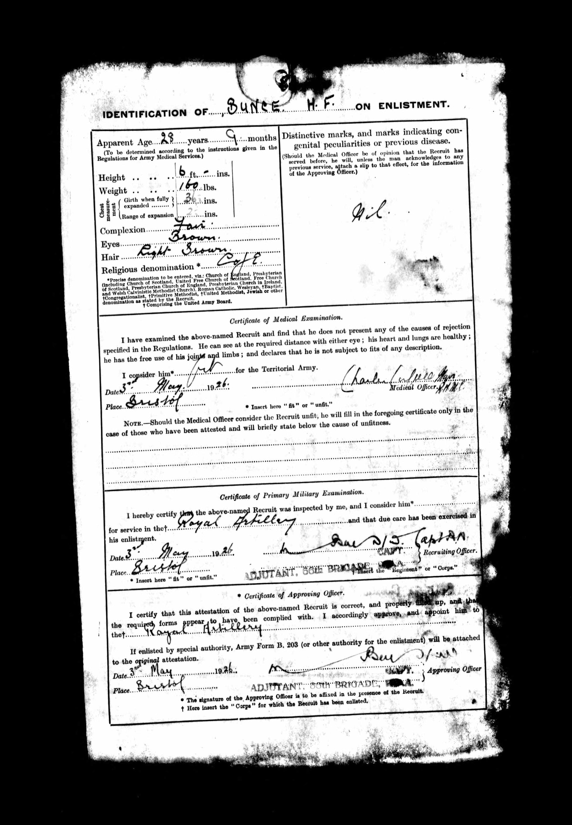 ww1 soldiers service record