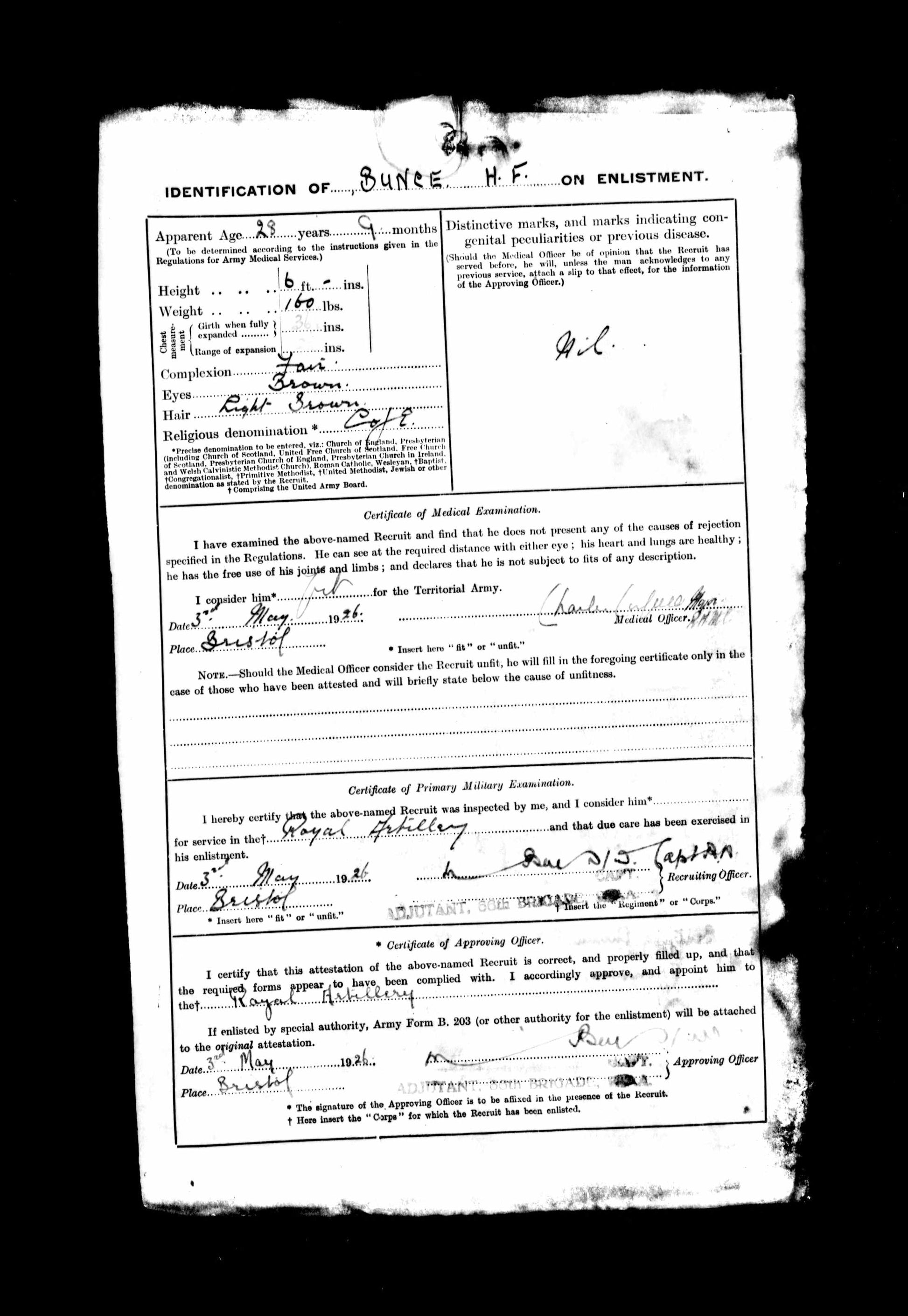 ww1 soldiers service record